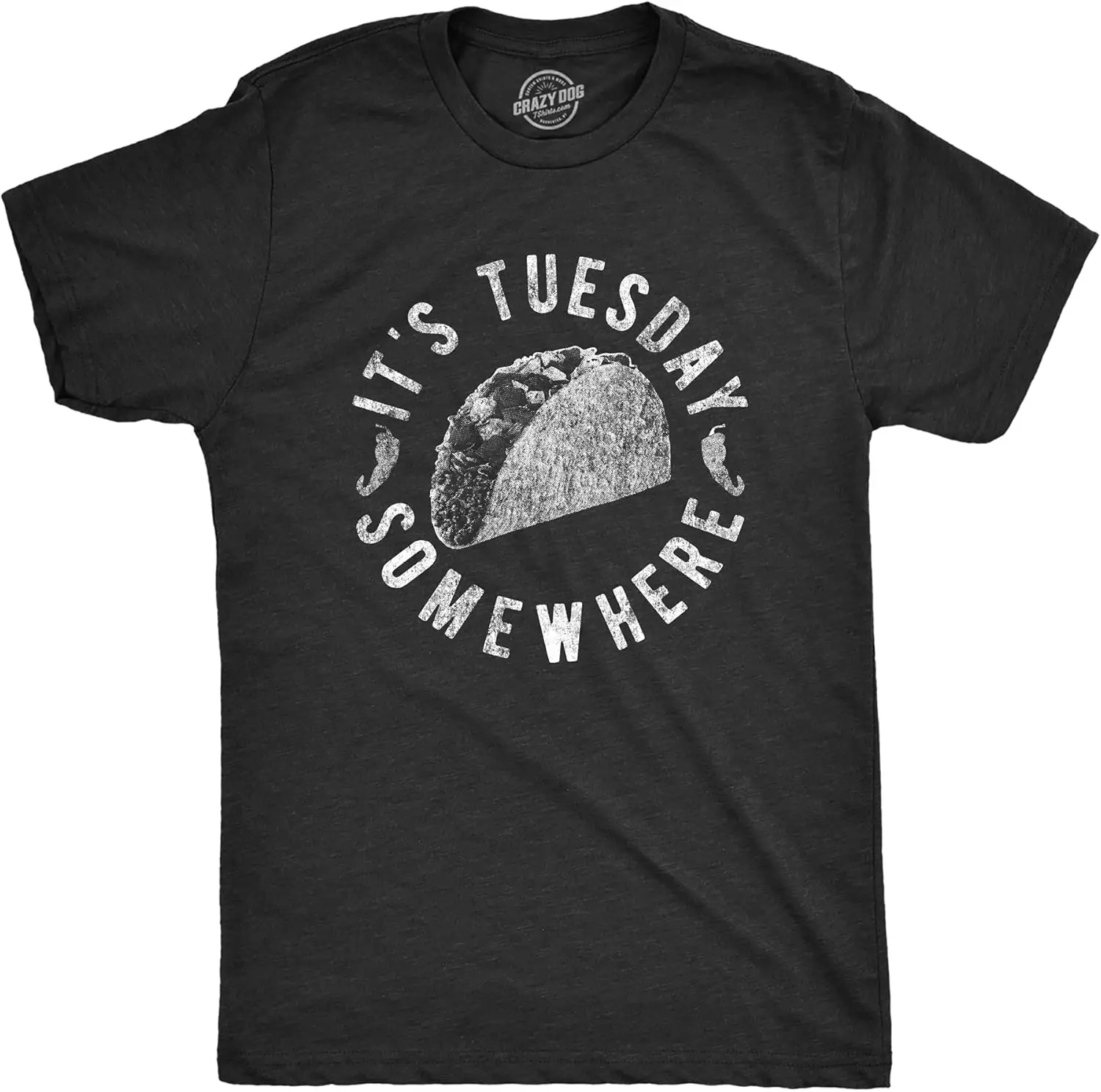 Crazy Dog Mens Funny Taco T Shirts Adult Humor Mexican Food Tees for Guys