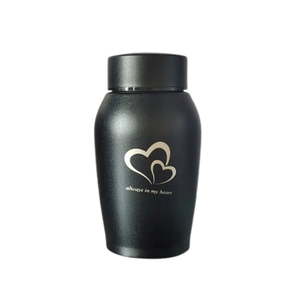 

Stainless Steel Pet Memorials Urn Sealed Heart Pattern Pet Ash Holder Waterproof with Lid Cat Cremation Urns