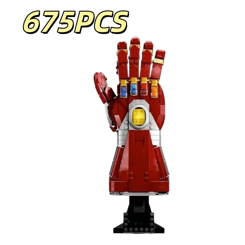 New 2026 Superhero Unlimited Glove Model Building blocks, 675 particles, creative Education Christmas Day Gift view 4