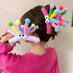 Cartoon Hair Claw Furry Headwear Spring Winter Hair Claw Clip Plush Valentine's Gift Hairpin Women Girl Hair Accessory