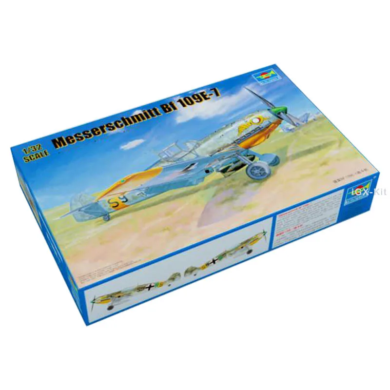 Trumpeter 02291 1/32 Messerschmitt BF109 E-7 Fighter Military Plane Plastic Plane Gift Assembly Model Toy Handcraft Building Kit