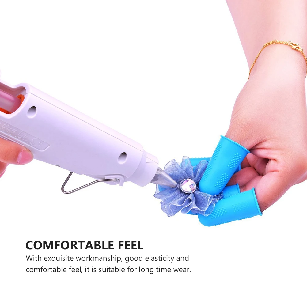 

12pcs Silicone Finger Sleeves Anti-Scald Anti-Slip Durable Comfortable Elastic Eco-Friendly Reusable Protective Finger Cots