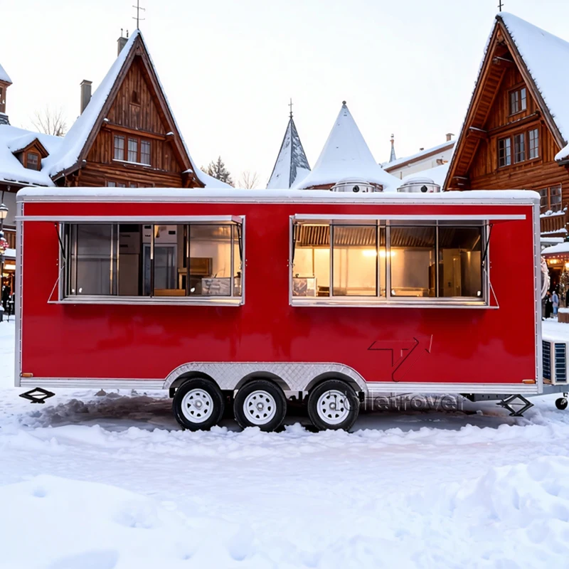 

New Design Mini Truck Food Multifunctional Collapsible Food Trailer Pancake Dessert Food Truck Trailer with Fryers Stove