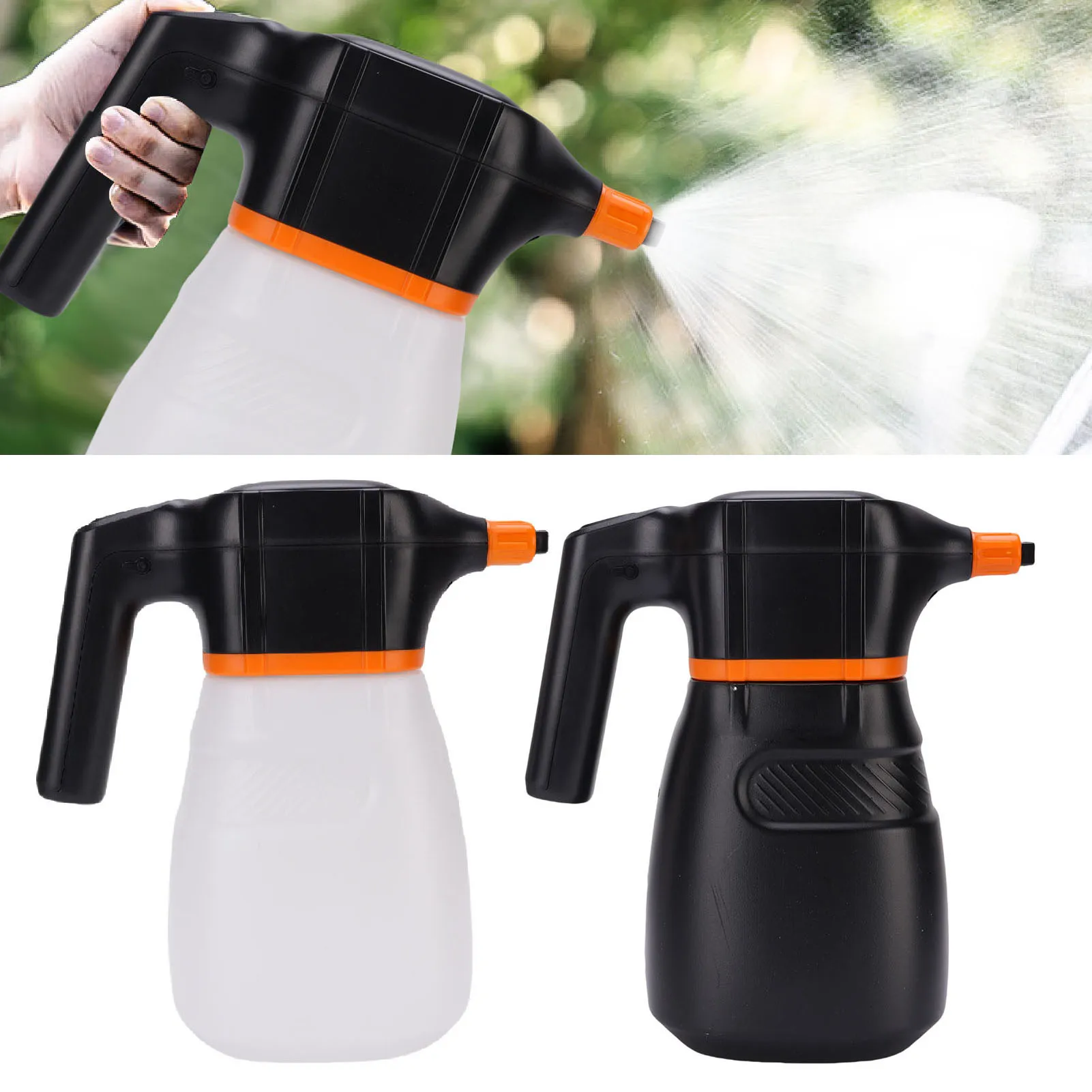 

Electric Foam Sprayer High Pressure Rechargeable Car Soap Sprayer 2L 6000mAh Battery Wide Spray Range PP PE for Outdoor Cleaning