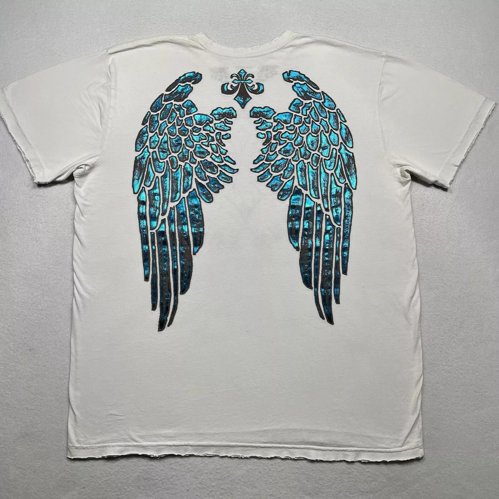 

Affliction Brand Gothic Printed T shirt Cotton Sweat-absorbent Oversized Round Neck Short Sleeve Y2K Daily Harajuku Suffering