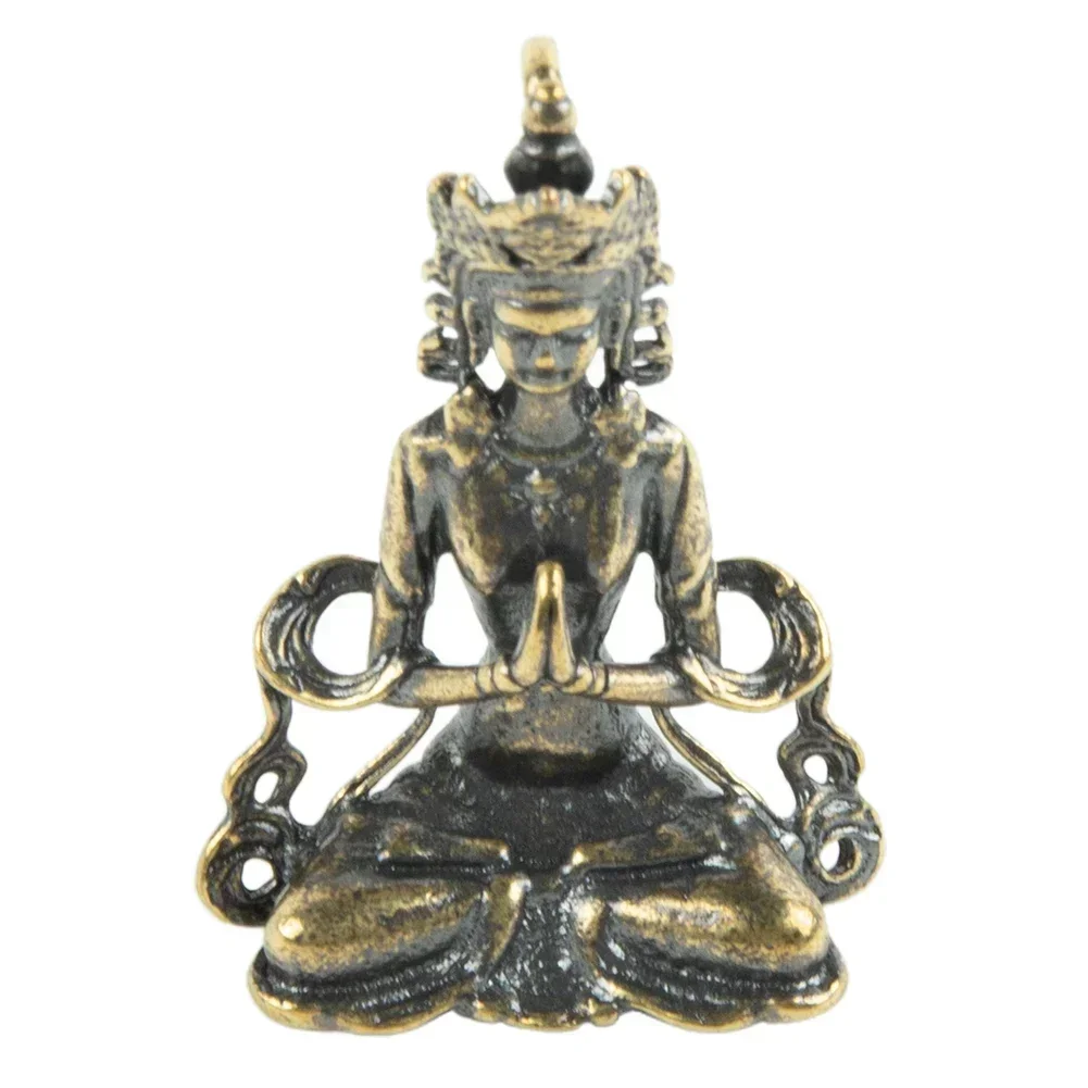 

Vintage Mini Solid Copper Buddha Figurines Statue Ornament Miniature Antique Figurines Home Office Decoration Desktop Ornaments