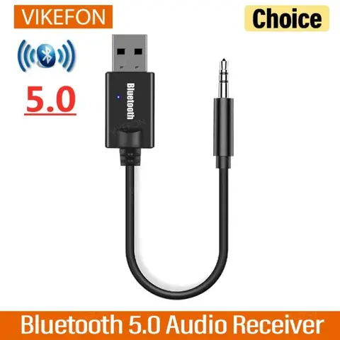Wireless Audio Adapter Bluetooth 5.0 Receiver Car Kit 3.5MM 3.5 Jack AUX Auto Stereo Music USB Dongle for Car Speaker Amplifier