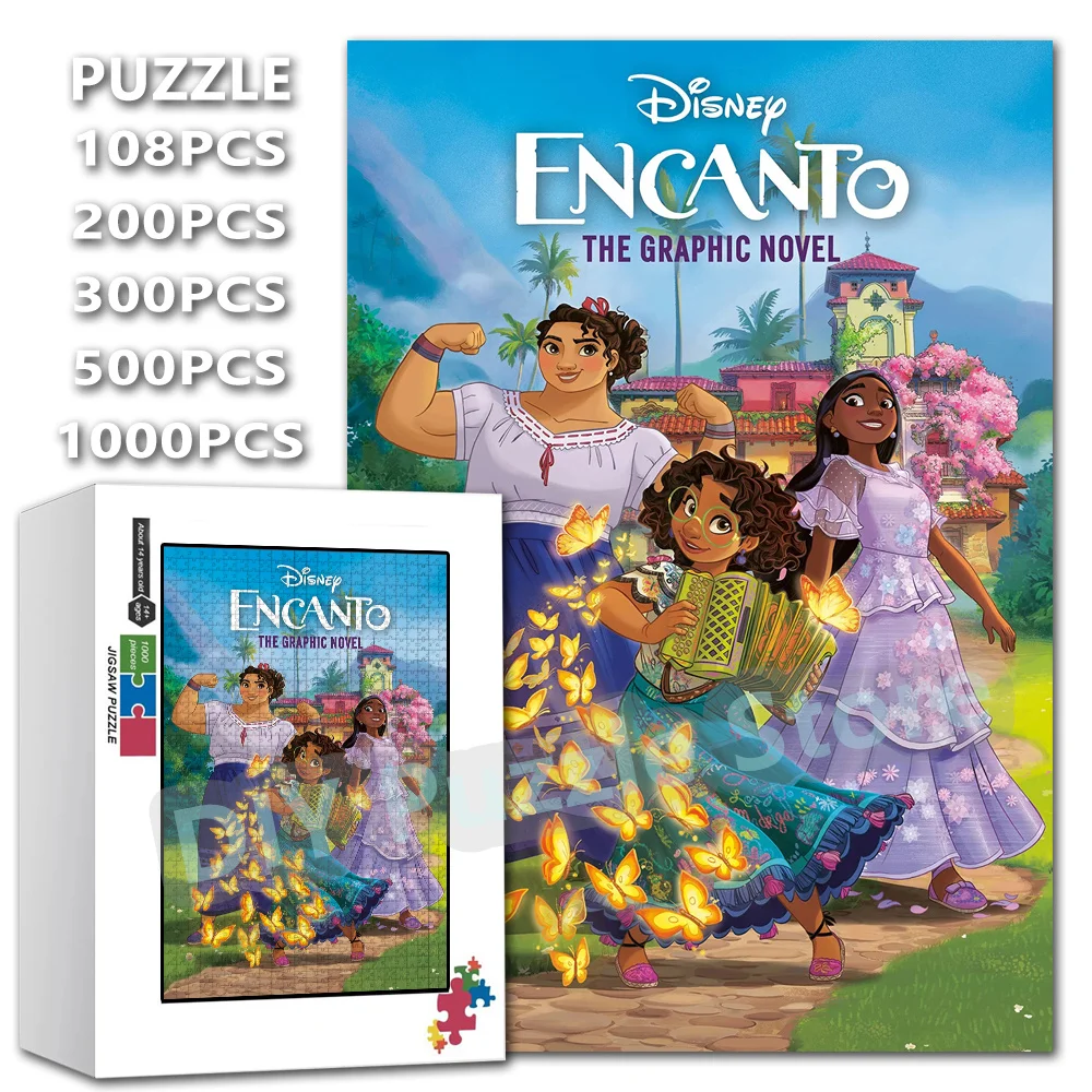 

Diy Assembly Jigsaw Puzzles 108/200/300/500/1000/1500 Pieces Disney Princess Encanto Cartoon Anime Print Puzzle Decompress Toys