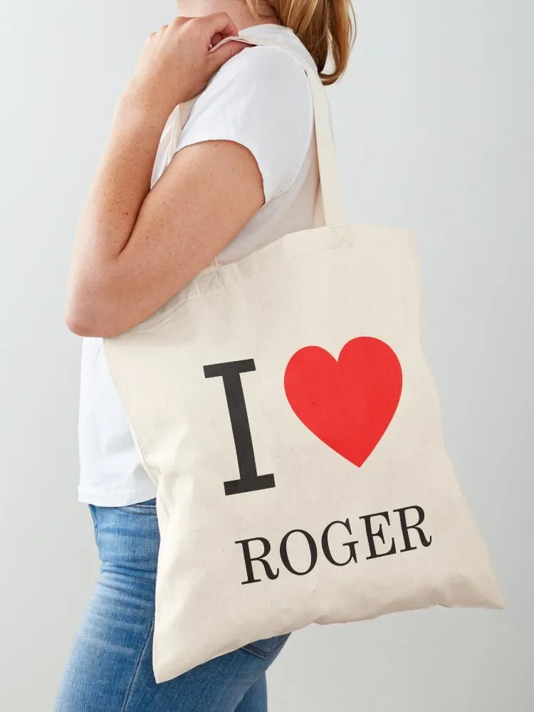 I LOVE ROGER Tote Bag Women's shopper bag eco pack Women's handbag eco bag folding Canvas Tote