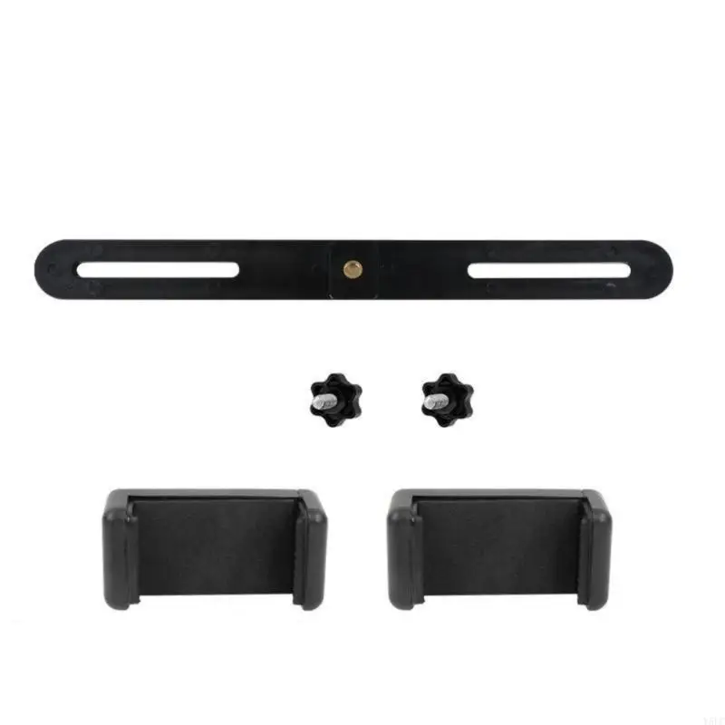 Phone And Tablet Clamp With Double Slot 360 Degree Rotation For Multiple Screen Work And Educational Purposes