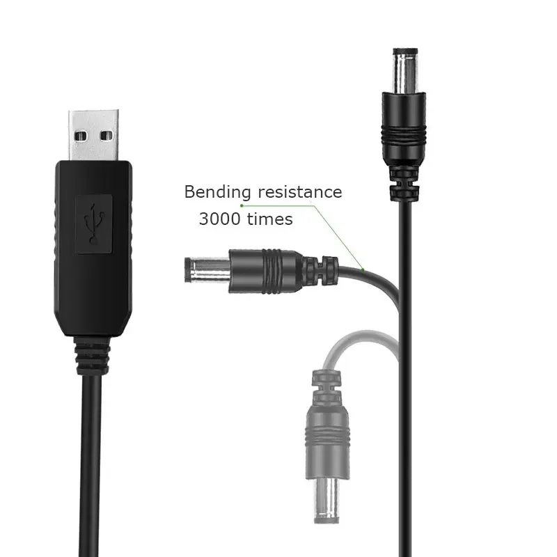 USB قوة دفعة خط محول تيار مستمر 5 فولت إلى 9 فولت 12 فولت تصعيد وحدة USB كابل محول 5.5 مللي متر التوصيل لجهاز التوجيه مودم مروحة المتكلم شاحن