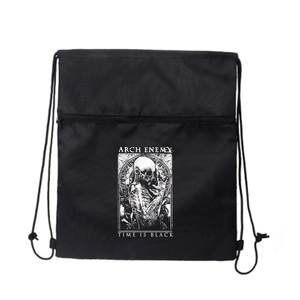 

Белый скелет A Spooky Sight Спорт на открытом воздухе Карманный рюкзак на шнурке Простой рюкзак Мужской и женский рюкзак для фитнеса