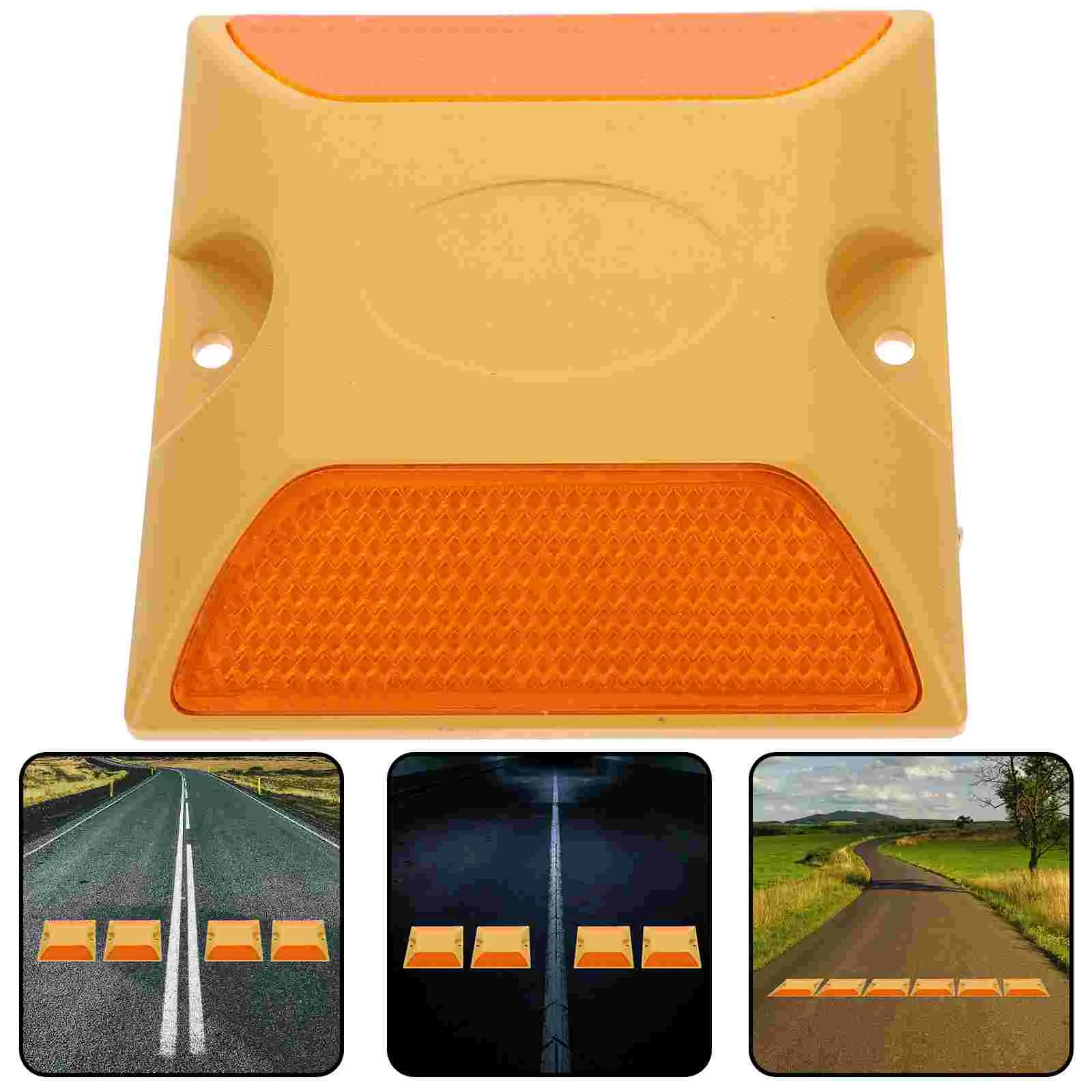 4 Buah Reflektor Jalan Masuk Penanda Jalan Raya Rambu Jalan Reflektif Plastik untuk