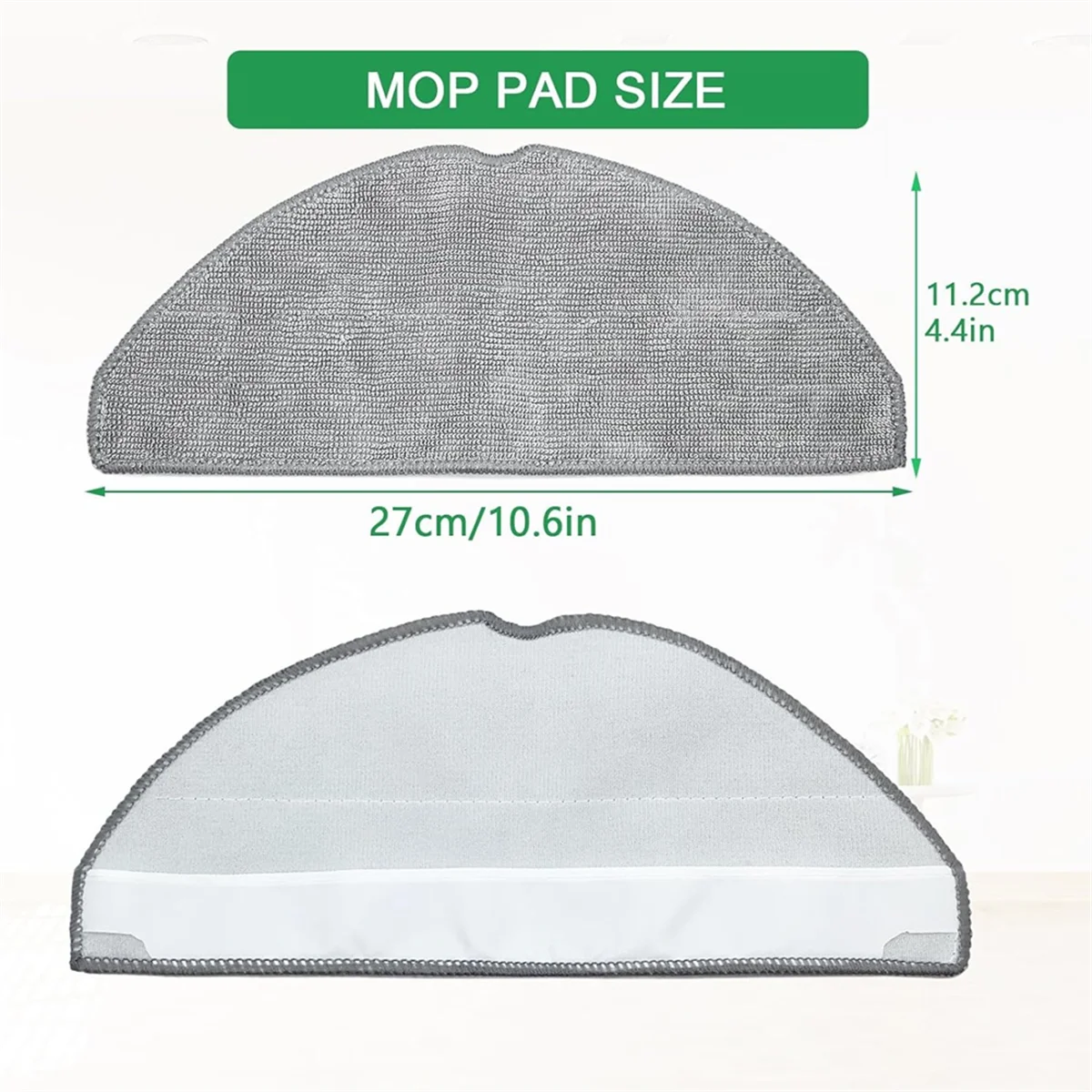 4 Pack Mop Cloths Replacement Part for L60 Robot Vacuum Cleaner, Microfiber Mop Pad Washable Mop Cloths Accessories