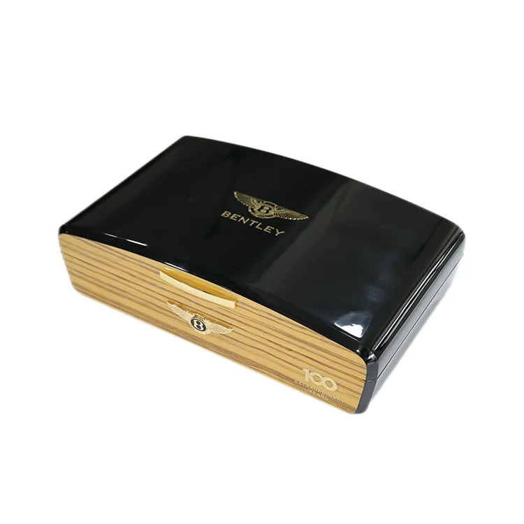 Wholesale customized luxury cigar box set Bentley piano paint Cuban cedar wood humidor