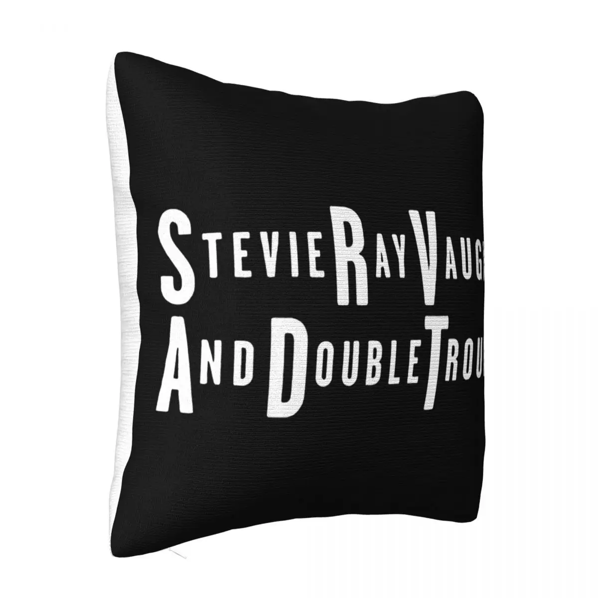 Stevie Ray Vaughan And Double Trouble Logo Mens Guitarist Rock Legend Natural Pillow Case