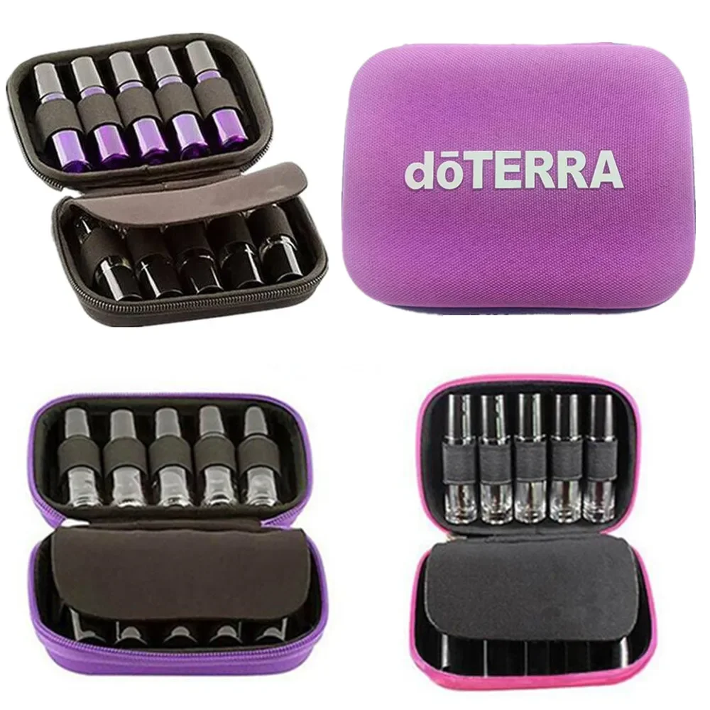 Portable Essential Oil Carrying Case with 10 Slots for 5/10ml Bottles Doterra Aroma Oil Organizer Compact Essential Oil Storage