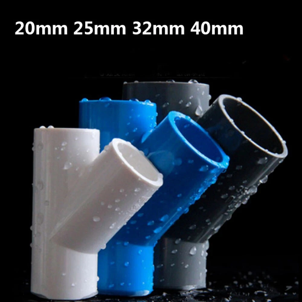 

1/2/5 шт. I.D 20/25/32/40 мм, белый тройник из ПВХ, 45 градусов, равный 3-ходовой разъем, водоснабжение, садовое орошение, фитинги для труб Y-типа