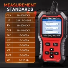 Utility 6V12V 24V Automotive Battery Continuous Electrical Tester Battery Tester KW371