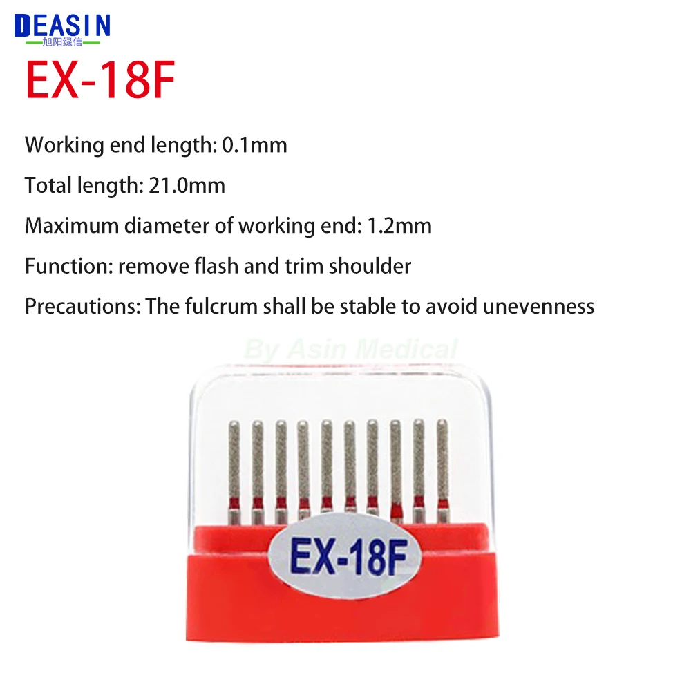 10Pcs/pack Dental Diamond Bur Stainless Steel Bur FG 1.6mm for High Speed Handpiece EX Series