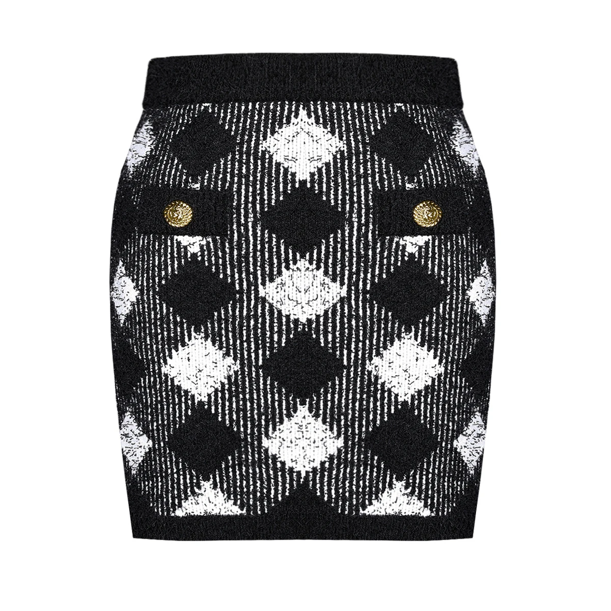

Spring New Fashionable Style Commuter Woolen Heavy Industry Knitted Round Neck Long Sleeve Cardigan Coat+Half Body Skirt