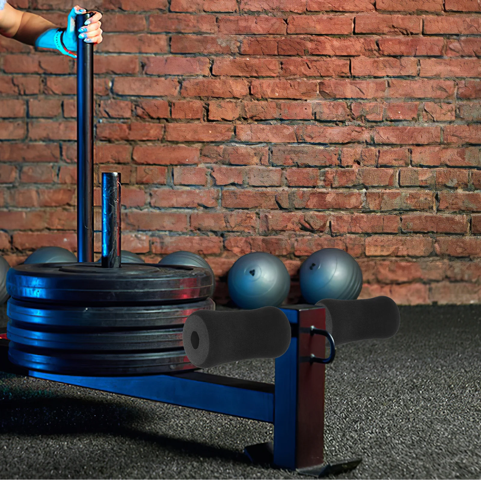 

4pcs Foam Foot Pads Rollers Replacement For Leg Extension Machine Gym Equipment Fitness Cover Ab Training Sleeve Exercise