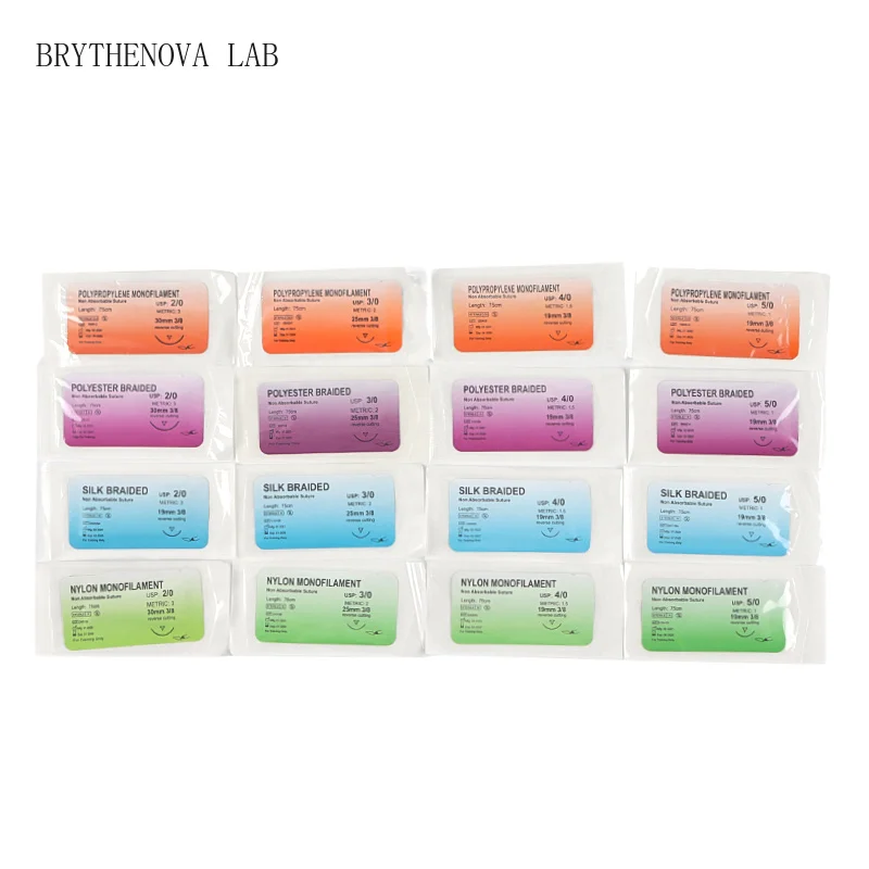 Medical Training Suture Needle and Thread Non Destructive Needle Suture and Thread Integrated Nylon/polypropylene/silk/polyester