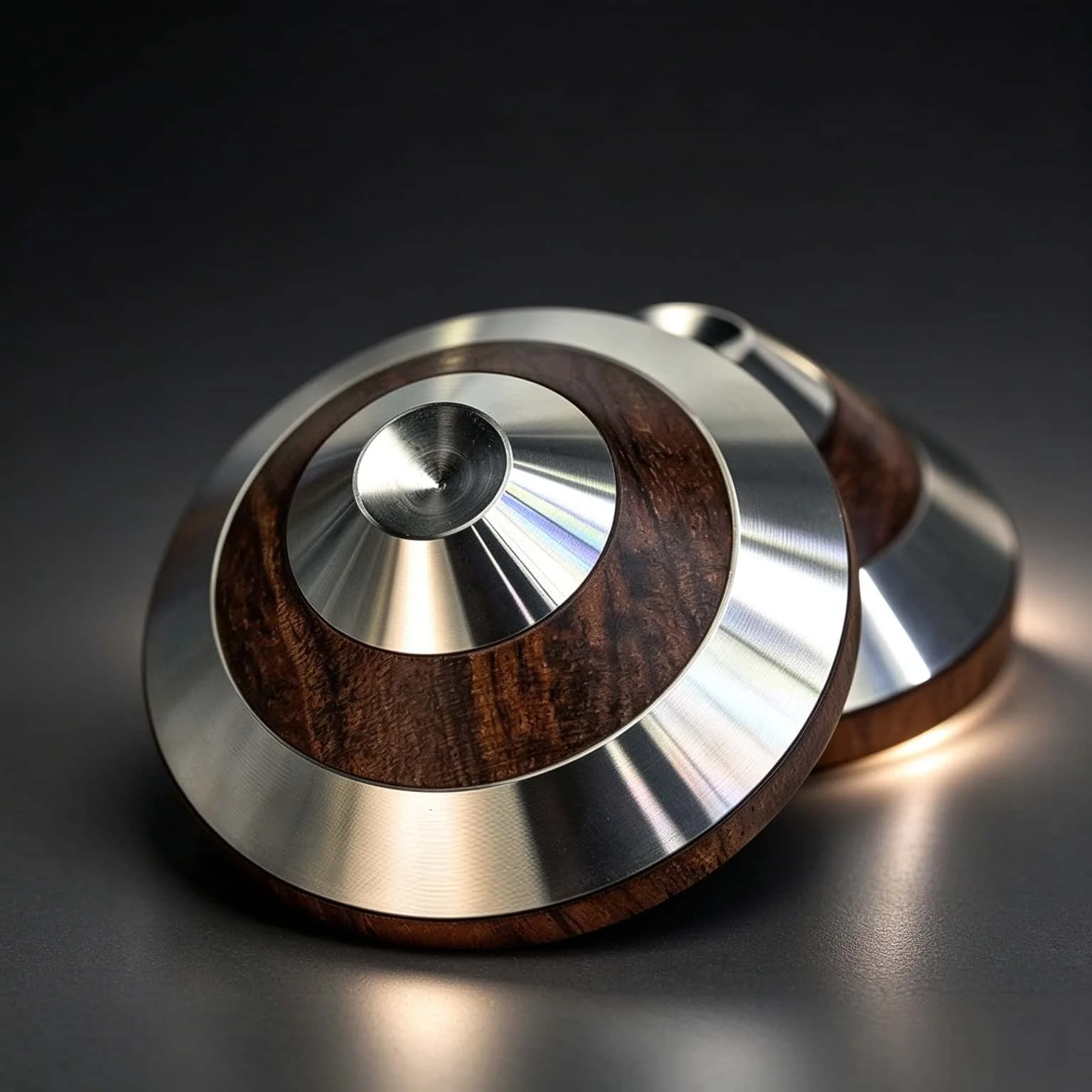 Rosewood Stainless Steel Speaker Isolation Feet Spike 46mm HiFi Audio Shock Absorber Foot Pad for Amplifier DAC Preamp