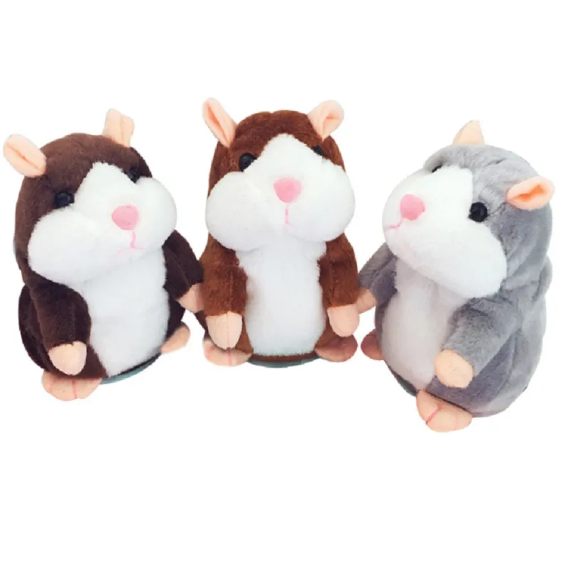 Talking Little Hamster Doll Toy Record Children's Sducational Learn To Repeat Animal Plush Talking Nod Hamster Doll Toys