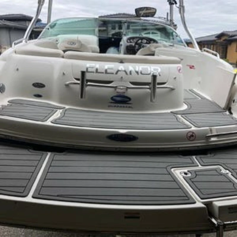 KXKZREN Customized 2012 Tahoe 195 Deck Swim Platform Kit Self-adhesive for Boat EVA Foam Flooring Pad Non-slip Faux Teak Mat
