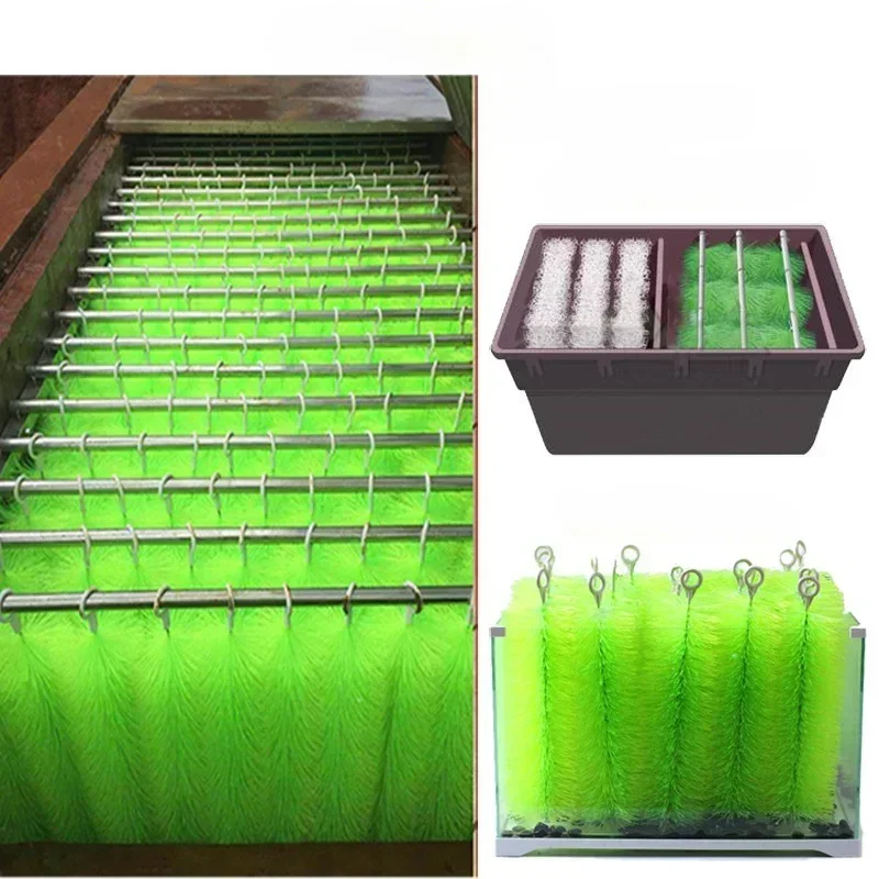 5 uds filtro de estanque de peces almacén sistema de filtración bioquímica cepillo de filtro de cepillo de alta densidad bioquímico
