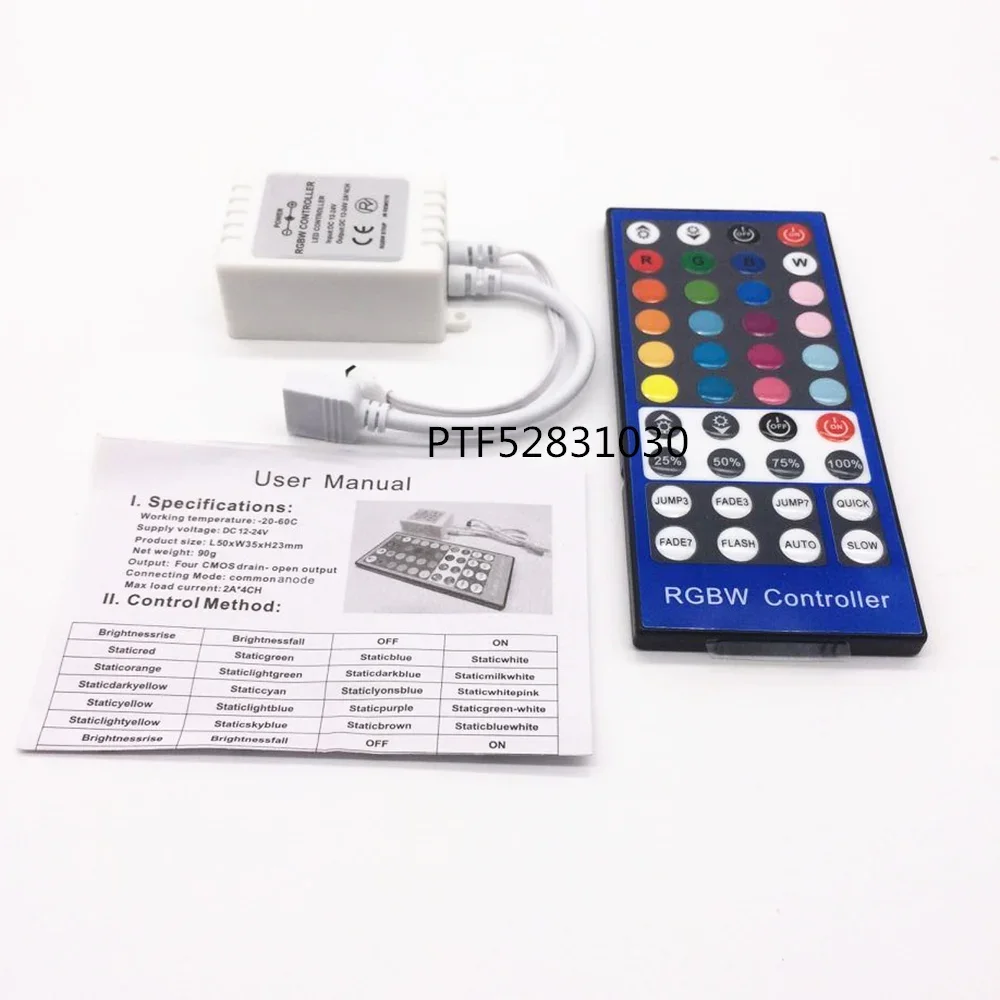 10 Pcs 2.4G 4 Channels DC12V - 24V LED RGBW Controller Dimmer 40 Keys Remote Control For RGBW RGBWW 5050 SMD LED Strip light