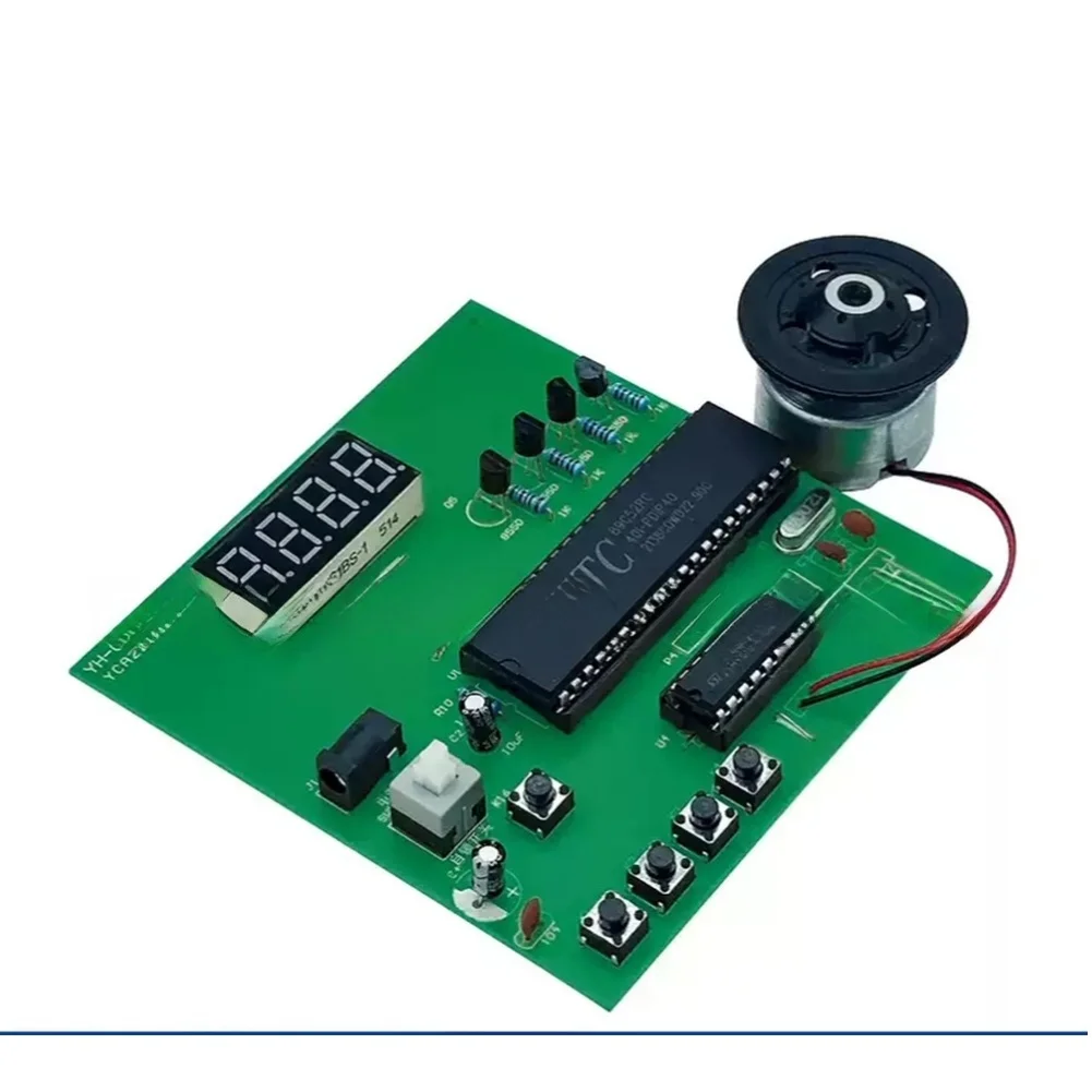 Green PCB DC Motor Rotation Control Board with STC89C51 For mcu Hall For Sensor Input and Forward Reverse Button