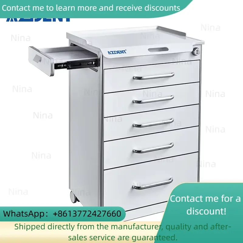 Quality Mobile Cabinet Cart with Side Drawer Nano 5 Hidden Drawers Combination Lock Silent Casters