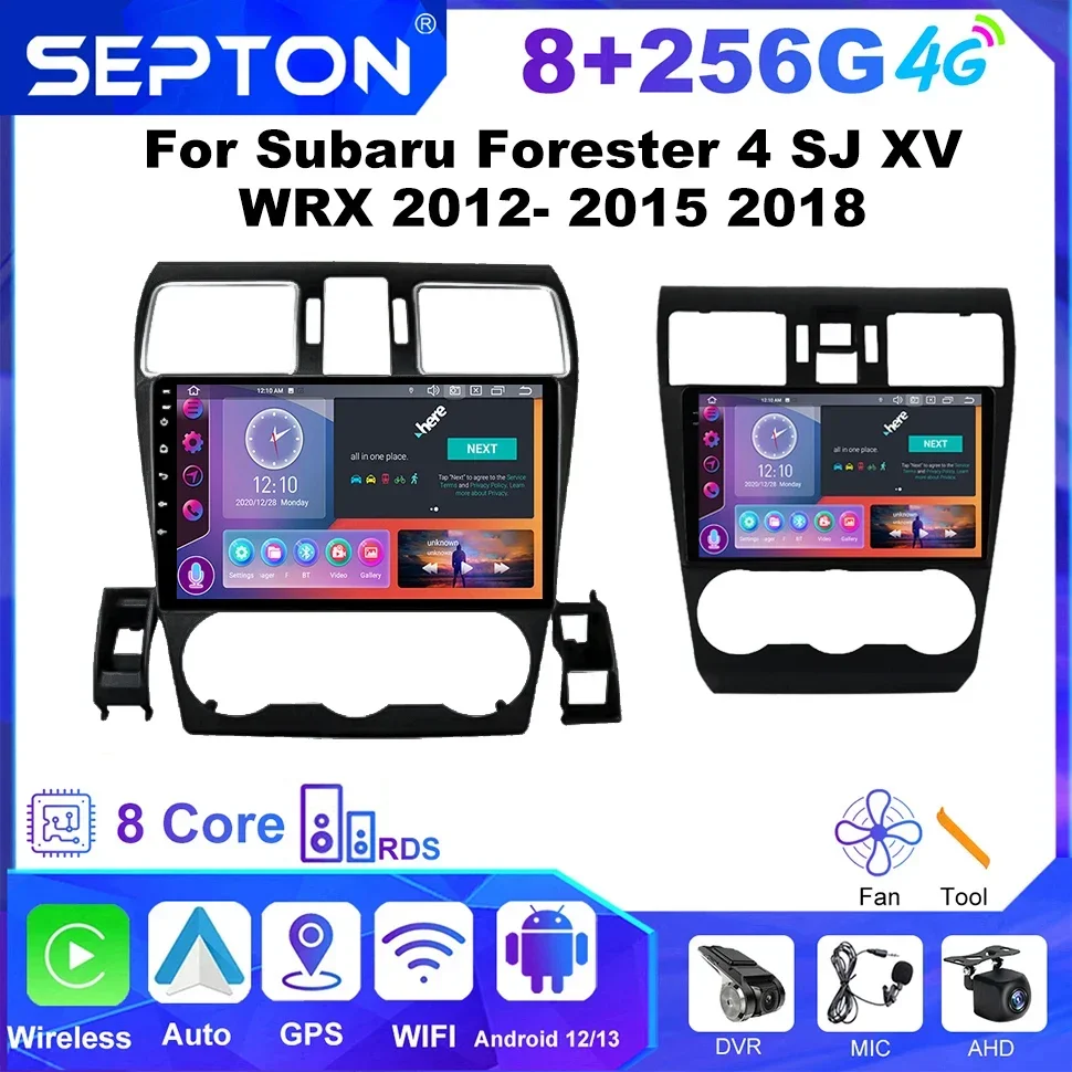 

Автомагнитола SEPTON для Subaru Forester 4 SJ XV WRX 2012- 2015 2018 4G 8core Carpaly 2din Android, автомобильный мультимедийный плеер