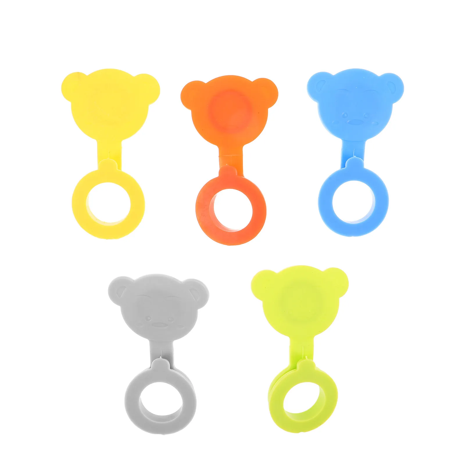 5Pcs Silicone Bath Plug Drain Stopper for Tub Safe Non Scratch Push Design Bright Color Bath Tub Stopper