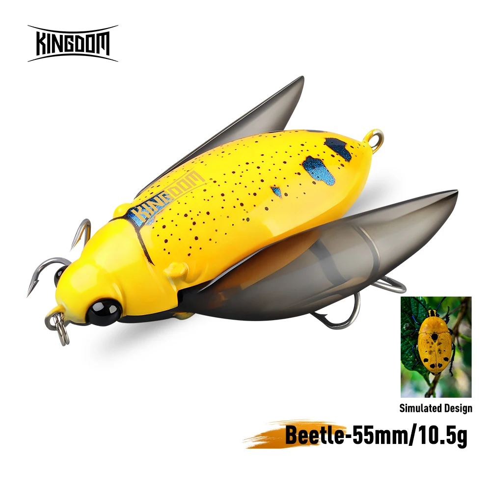 Señuelo Flotante Kingdom GloamWing Beetle – Tipo Insecto para Lubina
