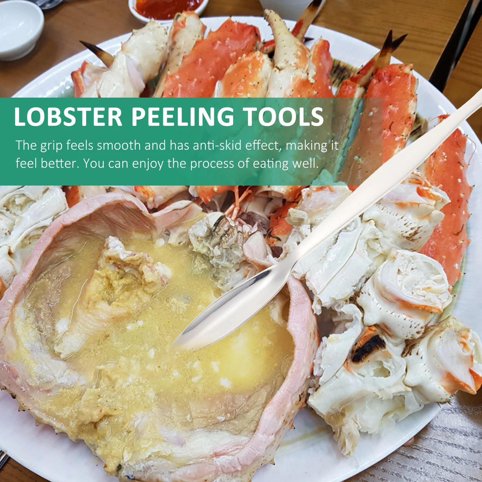 

4Pcs Crab Eating Tools Kit Stainless Steel Seafood Eating Supplies for Home Restaurant Hotel Use Multi-Function Crab Peeling