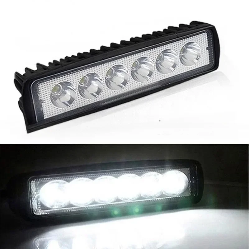 Universal Offroad Automobile Truck Driving Fog Headlights DRL Driving Lamp 12V24V 6 LED Car Work Light High Bright Spotlight