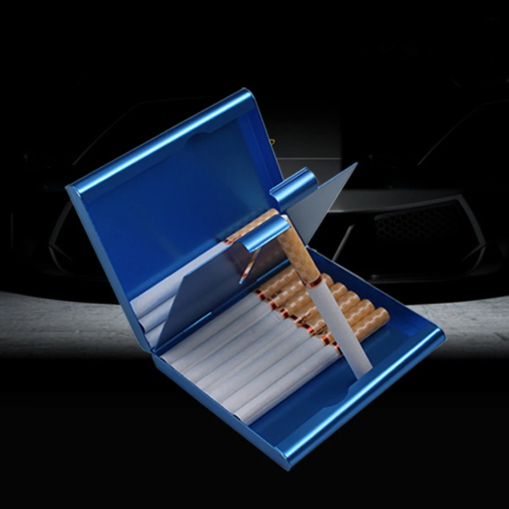 

Portable Clamshell Cigarette Case Lightweight Aluminum Smoke Box Durable Proof Storage For Regular Size Cigarettes