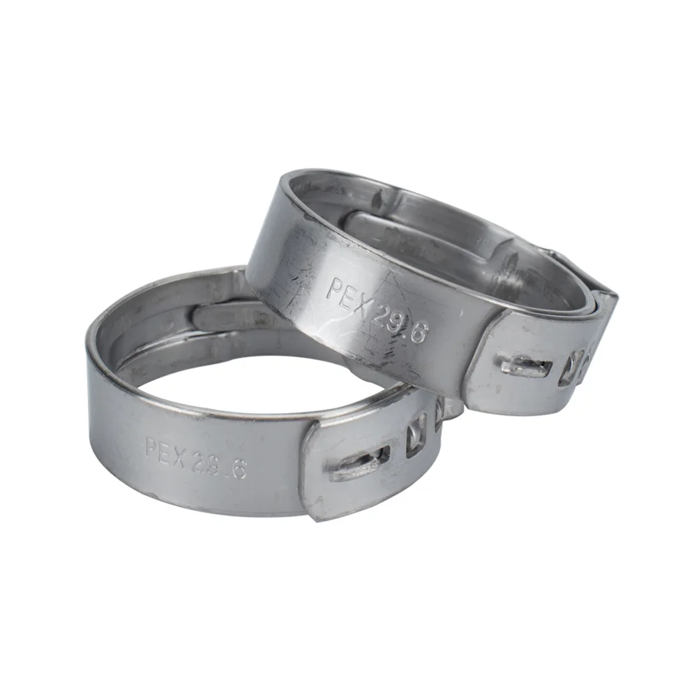 

10pcs 1 Inch Single Ear Hose Clamps Stainless Steel Heavy Duty For Automotive Marine Fuel Lines Pipe Cable Applications