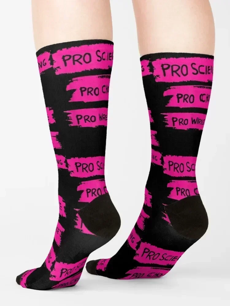Pro Science Pro Choice Pro Wrestling Socks gift cartoon Novelties anime Socks Men's Women's