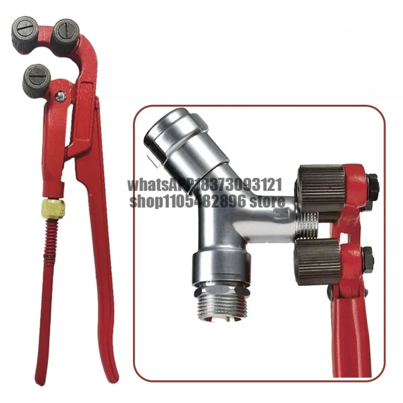 Threaded Pipe Wrench Precision Adjustable Triangle Roller Pipe Repair Heavy Duty Expander for 3/8 