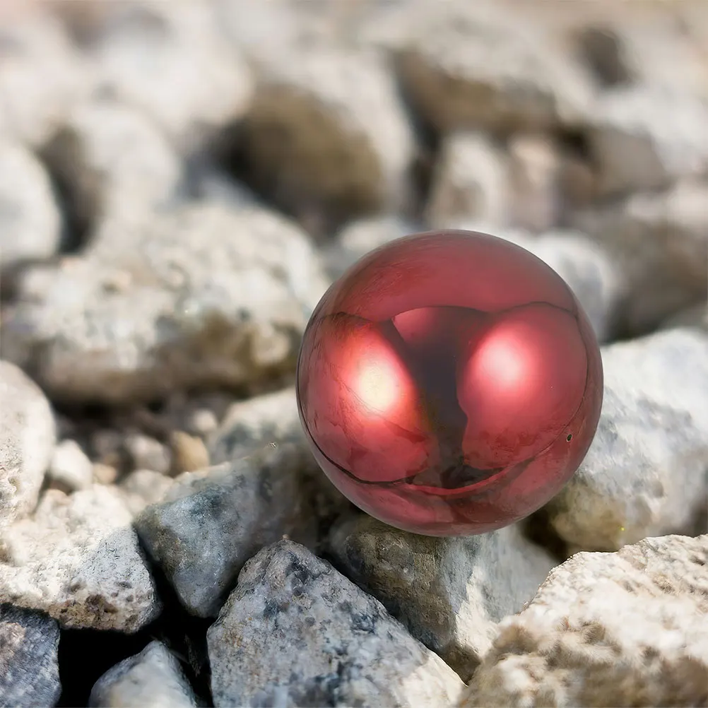 

Shiny Sphere Mirror Reflective Ball Garden Gazing Decorative Red Stainless Steel Spheres