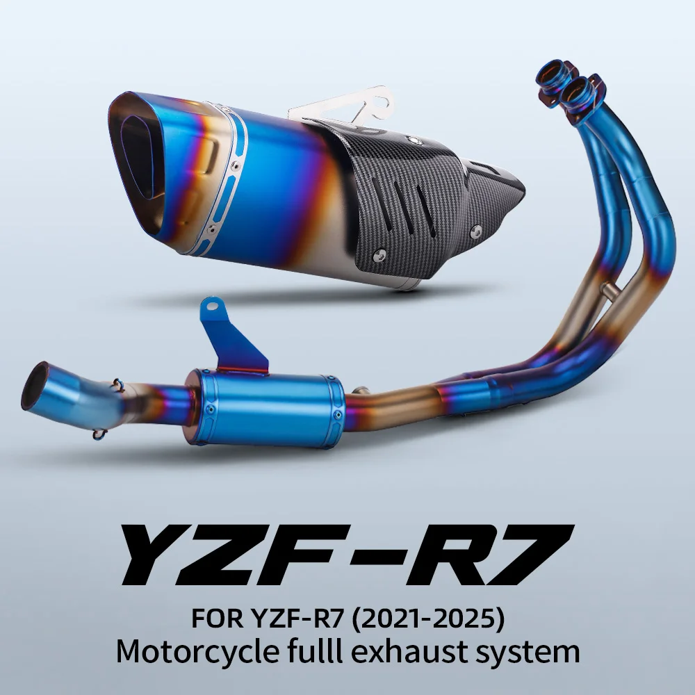 Uitlaatsysteemset van roestvrij staal voor R7 FZ07 XSR7 K10 2021-2025, geschikt voor motorfietsen, hoge prestaties, compleet. - afbeelding 2