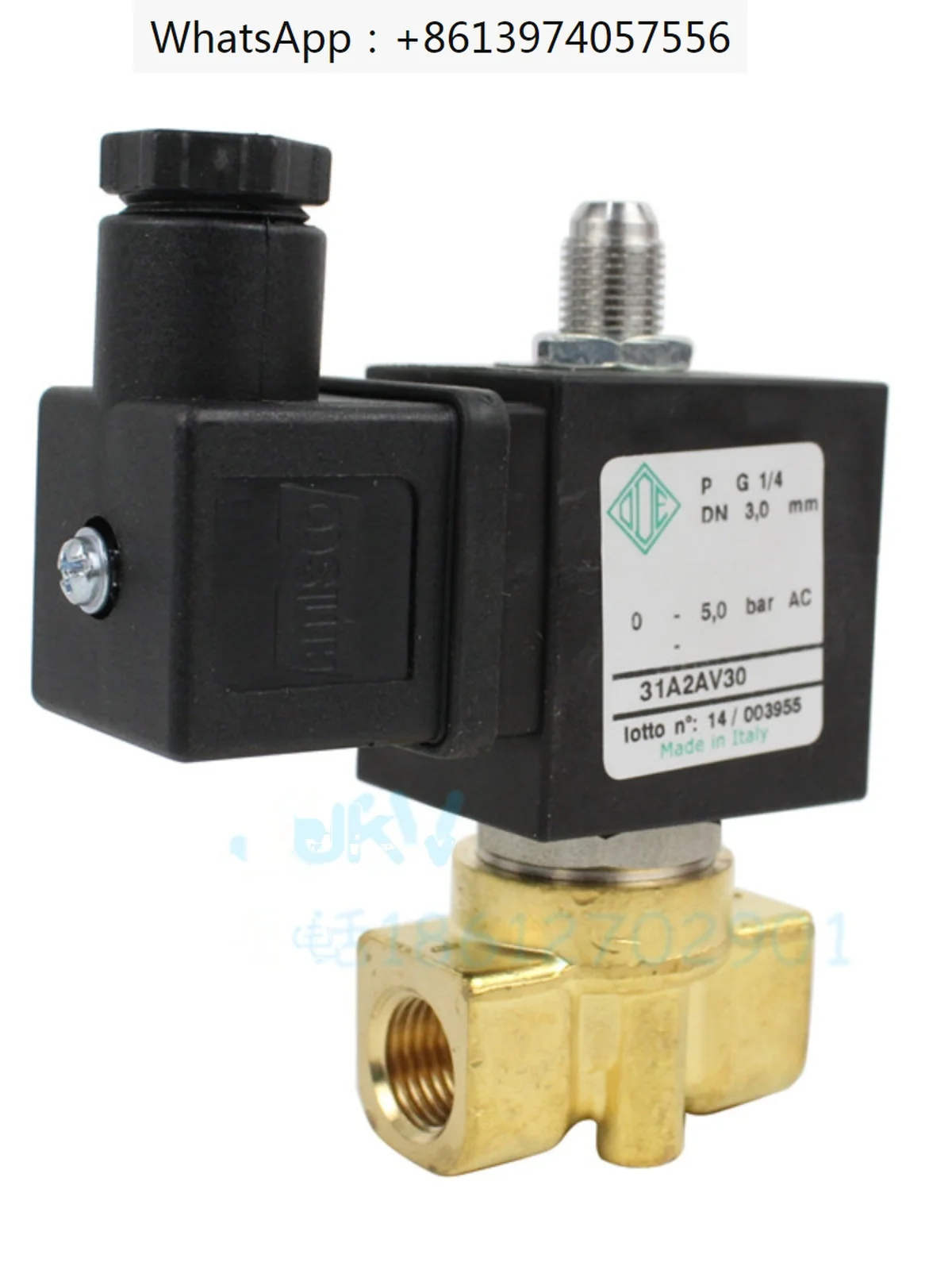 Imported brass three-way solenoid valve 31A2AV30 thread normally closed 2 minutes 110V 12V