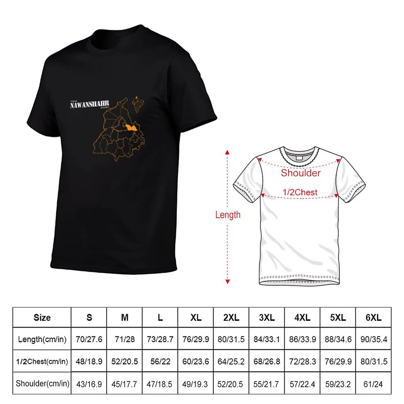 Punjab Nawanshahr District T-Shirt oversized sports fans Aesthetic clothing plain white t shirts men