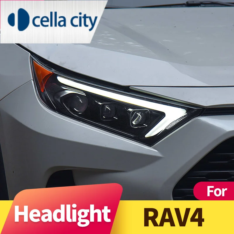 

Suitable for Toyota RAV4 headlight assembly 2020-2022 RAV4 modified LED daytime running lights streamer turn signal LED lens