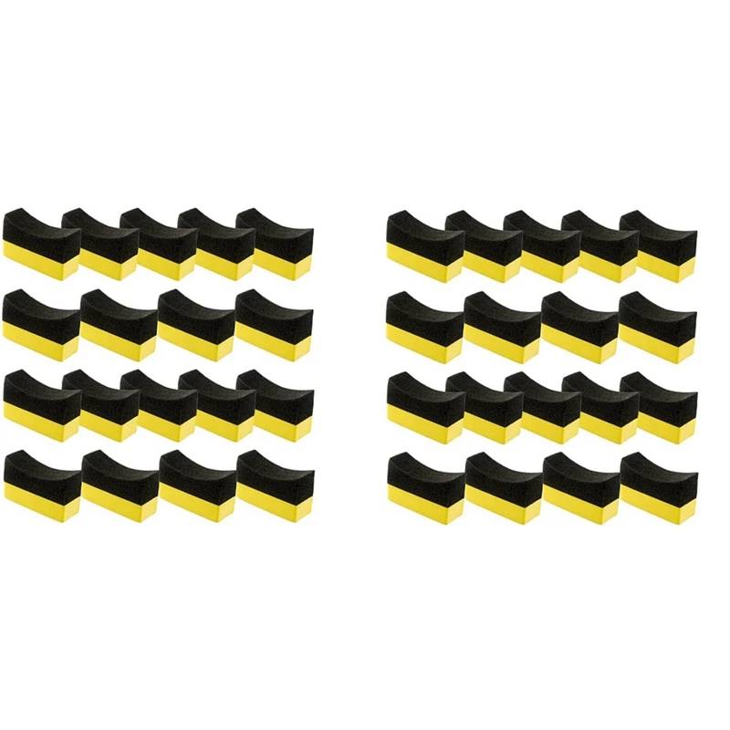 

36Pack Tire Dressing Applicator Pads Tire Shine Applicator Dressing Pad Polishing Sponge For Car Glass Painted Steel