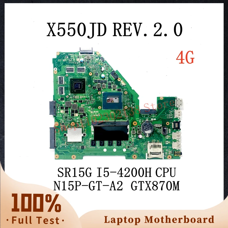 

X550JD X550JX Laptop Motherboard For ASUS VivoBook FX50J X550JF A550J K550J F550J W50J X550JK X550J Mainboard With i3 i5 i7 CPU